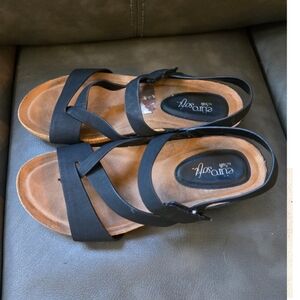Elegant Black Sandals by Eurosoft